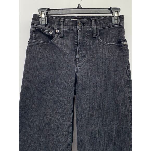 MADEWELL Women's Black Petite The Perfect Vintage Wide-Leg Jeans SZ 25P - Picture 5 of 11